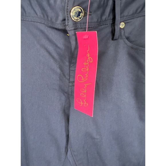 Lilly Pulitzer Worth Skinny Pants Midnight Navy Size 10 NWT Classic Preppy - Picture 3 of 11